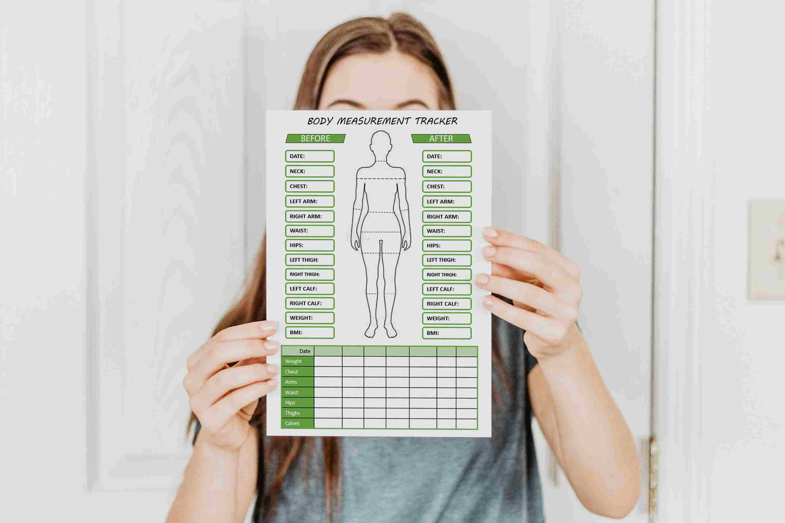 Body Measurement Chart Printable Template 
